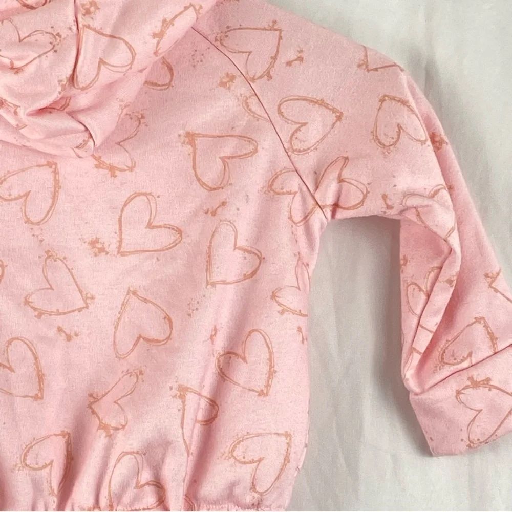 Body Glove Pink Heart Hooded Sweater Toddler Girl Size 3T